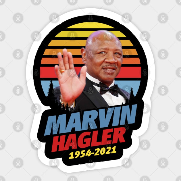 Rip Marvin Hagler 1954-2021 Sticker by OTAKUDANG